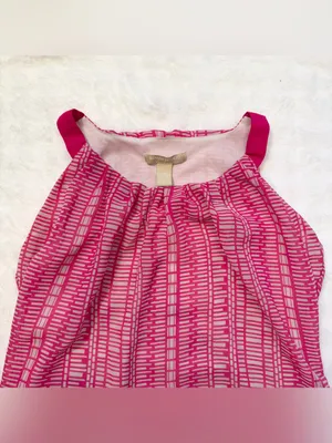 Banana Republic Women’s Pink Patterned Sleeveless Halter Top Size XS thumbnail 9