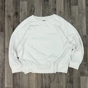 PINK Victoria’s Secret white fleece varsity sweatshirt thumbnail 1