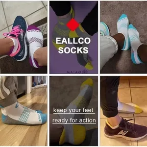 Colorful Athletic Women's Tab Socks 6 PACK Low‎ Cut High Quality NEW thumbnail 3