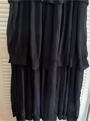 line and dot Maxine Tiered Maxi Dress Color Black Size MD thumbnail 6