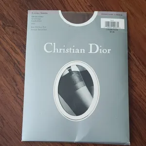 Christian Dior Ultra Sheer French Taupe Diorissimo Stockings Sandalfoot 1443 New thumbnail 1