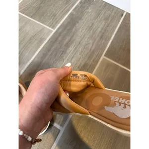 Sorel Ella Puff Slide Sandals Tan Cream Womens 8‎ thumbnail 6