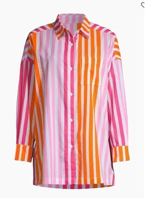 NWT Beach Riot Alexa Top in Sunset Stripes Size PL thumbnail 1