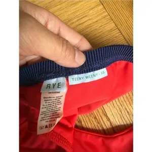 Rye $205 Zesty Grosgrain-trimmed Triangle Bikini, Red/Blue, XS, EUC, Worn Once thumbnail 7