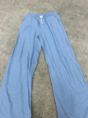 Target, blue and white striped self-love club pants thumbnail 1