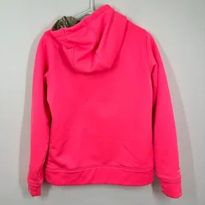 Under Armour Women's‎ Size Small Hooded Sweatshirt Neon Pink Real Tree Camo Logo thumbnail 5