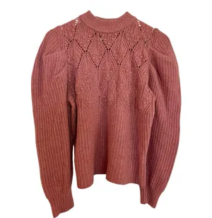 A new day pointelle rose pink mock neck sweater M thumbnail 2