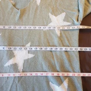 A Beautiful Soul Sweater Size A Size (1X ) Stars Green Cozy Slouchy Whimsigoth thumbnail 10