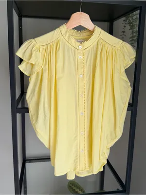 Madewell Flutter Sleeve Button Up Top thumbnail 1
