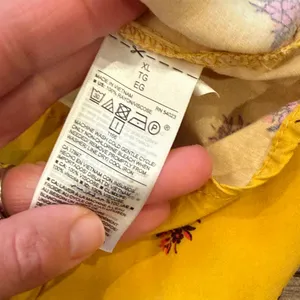 Women’s Old Navy Yellow Patterned Long Sleeve Shift Dress - Size XL C15-006 thumbnail 9