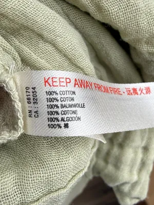 Free People Sage Green 100% Cotton Babydoll Living For It Dress - Size - Small thumbnail 5