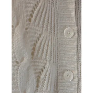 Old‎ Navy Ivory Longline Hooded Cardigan Sweater Cable Knit Button Front M Ivory thumbnail 3