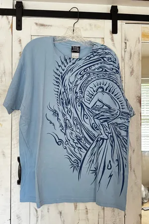 Big prints surf print shirt Blue Size XL thumbnail 1