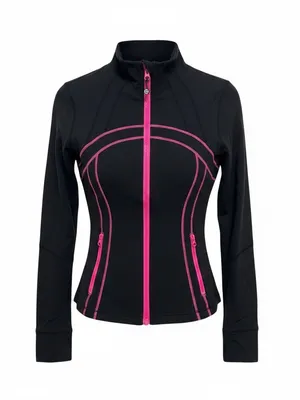 Rare Lululemon Black and Hot Pink Define Jacket thumbnail 2