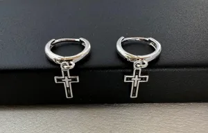 Cross Dangle Drop Earrings for Men Women,Streetwear Punk Hip Hop Unisex Style thumbnail 1