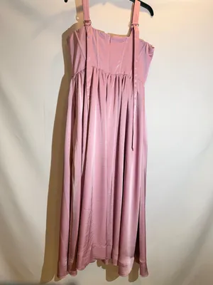 Aureta Showstopper Lilac Satin Corset Sweetheart Strappy Midi Dress Size L thumbnail 10
