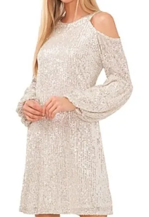 CeCe‎ Sequined One Shoulder Cocktail and Party Dress Size Small thumbnail 1