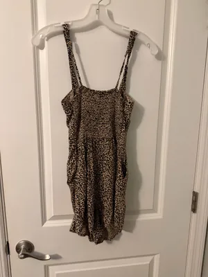 Hollister Leopard Print Romper with Adjustable Straps, Sz XS thumbnail 2