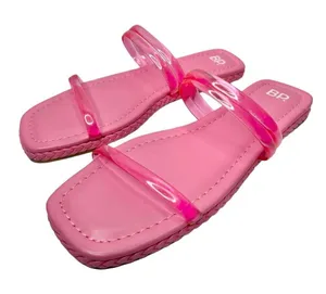 BP Jelly Strap Sandals Womens Size 12 Viola‎ Barbie Pink Braided Slides thumbnail 1