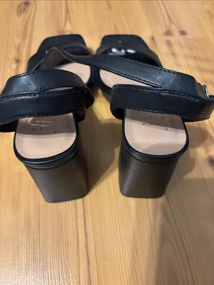 a new day Black Ankle-Strap Block Heel Sandals thumbnail 3