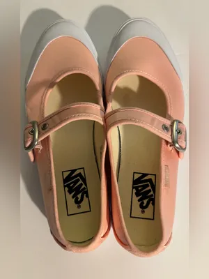 Vans Peach Mary Jane Platform Flats with Buckle size M6.5 W8 NWOB thumbnail 7