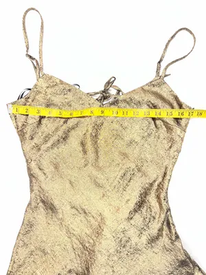 Lulu's Shimmery Satin Gold Cowl Back Slip Dress thumbnail 8