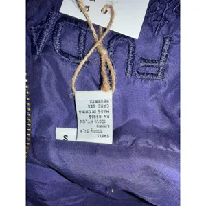 FuDa Silk Windbreaker Jacket Purple Womens PL Full Zip Studded Quilted‎ Vtg 90s thumbnail 6