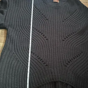 POL Black Chunky Knit Oversized Sweater‎ Ruffle Sleeve NWOT T Medium thumbnail 9