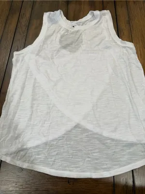 CALIA by Carrie Underwood White Slub Knit Tank thumbnail 1