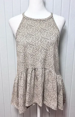 gaze Women’s Cropped Top Leopard Print Size‎ M Tan Size M thumbnail 1