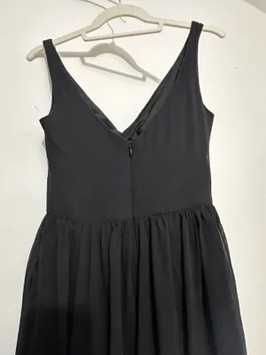 Black Silk Fit & Flare Dress J.crew (2) thumbnail 6