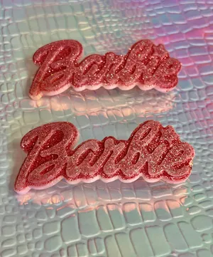 New Two Pc BARBIE Hair clips Pink thumbnail 1