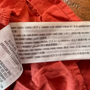 Abercrombie & Fitch Coral Red Linen Blend Ruffle Mini Dress Smocked Back Small thumbnail 5