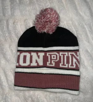 PINK Victoria’s Secret Pompom Beanie thumbnail 1