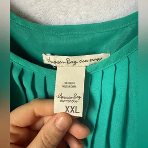 American Rag size xxl turquoise pleated sleeves dress thumbnail 2