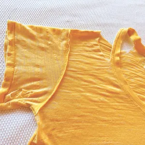 FREE PEOPLE We The Free Burnout Boyfriend T-shirt Yellow Short Sleeve CutOut Tee thumbnail 12