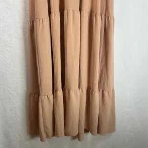 Simplee Peach Tiered Maxi Dress V-Neck Flutter Sleeve Boho Romantic Small thumbnail 10