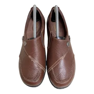 Clarks Ashland Lane Q Redwood Brown Leather Slip-On Comfort Loafers Size 9.5M thumbnail 14