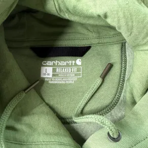 Carhartt Women Relaxed Fit Hoodie Green Fleece Sweatshirt Large 12-14 thumbnail 6