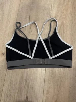 Aerie Offline Black & Gray Strappy Sports Bralette thumbnail 2