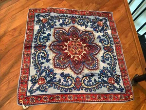 Non Signe Italian Multi-Colored Printed Satin Scarf thumbnail 2
