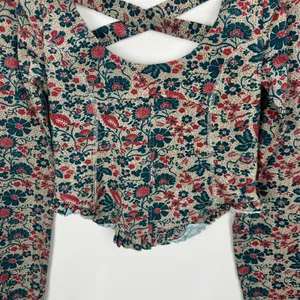 Free People Melanie Long Sleeve Top Floral Cotton Cottagecore Romantic Small NWT thumbnail 12