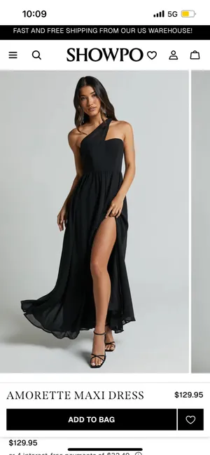 New Showpo Amorette Maxi Dress One Shoulder Detail Gown Dress Size XL MSRP $129 thumbnail 2
