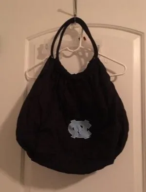 North Carolina Tar Heels Canvas HandbBag Tote Purse Black Blue thumbnail 1