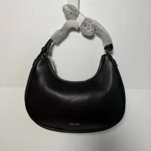 CLUCI Black Hobo Shoulder Bag Vegan Leather Baguette Purse Gold Hardware NWT thumbnail 3