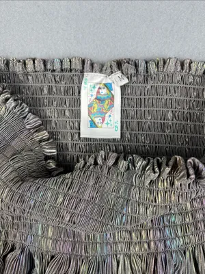 Queen of Sparkles Iridescent Pleated Swing Shorts Size: Medium thumbnail 2