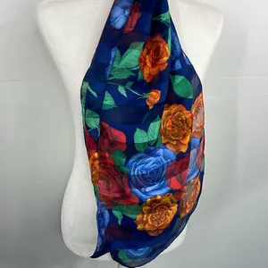 Source Unknown Scarf Floral semi sheer delicate boho thumbnail 3