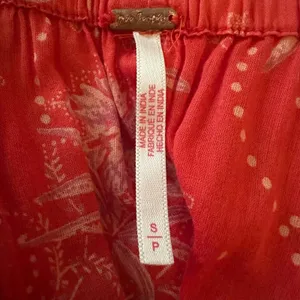 Free People Golden Hour Maxi Dress Cherry Red Small Bohemian Gypsy Floral 70s thumbnail 12
