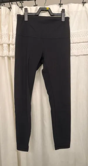 Lululemon Leggings Black Ribbed thumbnail 1