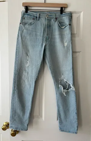 Levi's Light Blue 501 S straight-leg jeans thumbnail 1